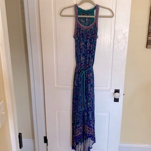 Lucky Brand teal maxi dress size XS